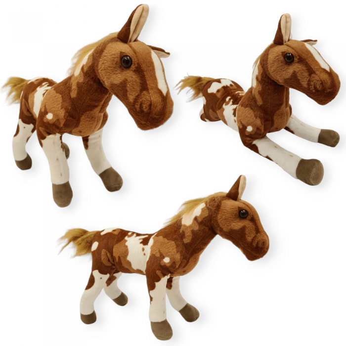 Zabawka zwierzątko maskotka pluszowy koń konik Kasia ciemny brąz