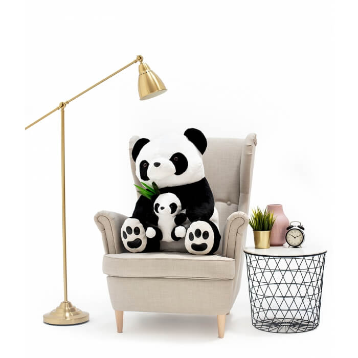 Maskotka pluszowa Miś Gigant Panda z dzieckiem 80 cm 